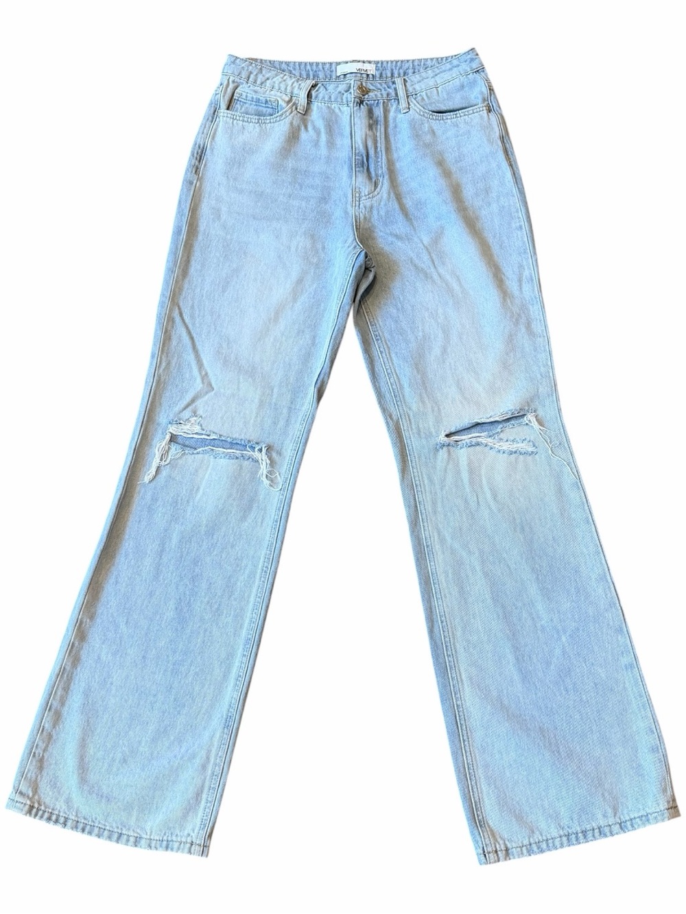 Vervet Straight Leg Jeans Women’s 29x32 High Rise Distressed Lightwash Denim